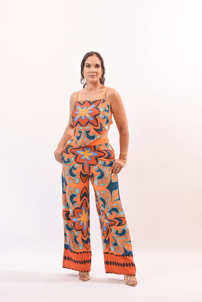 My Biggest Pant Set Crop Multicolor - Bonitafashionrd