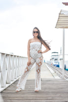 So Unique Crochet Pant Set White - Bonitafashionrd