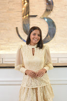 The Golden Holiday Rufle Dress Lace - Bonitafashionrd