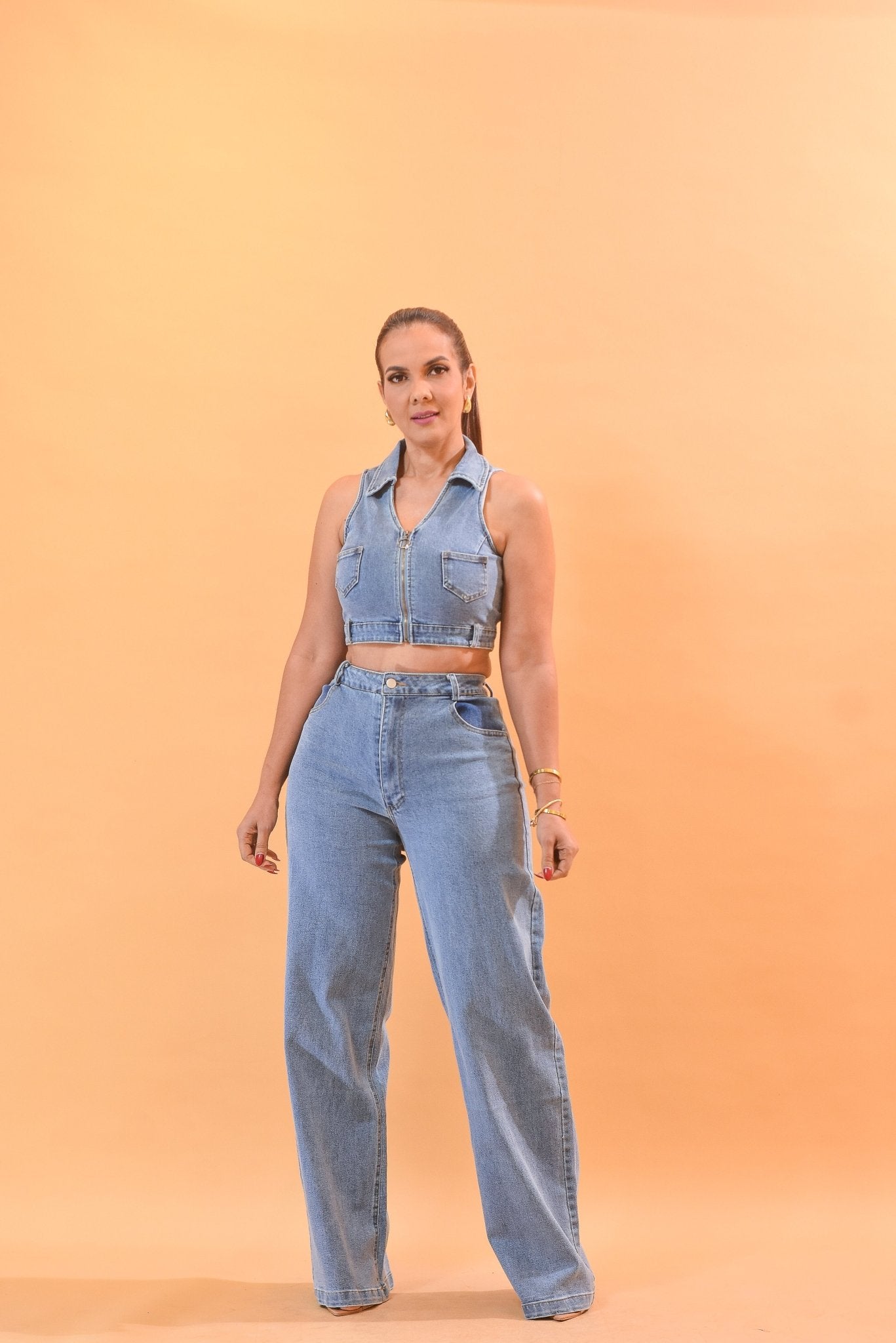 My Stunning Denim Pant Set - Bonitafashionrd