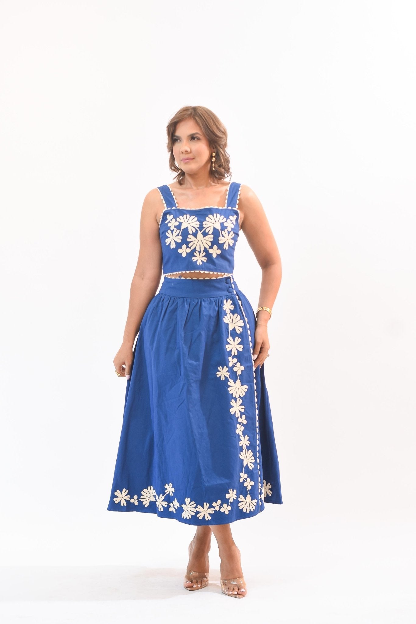 My Wonderful Skirt Set Blue - Bonitafashionrd