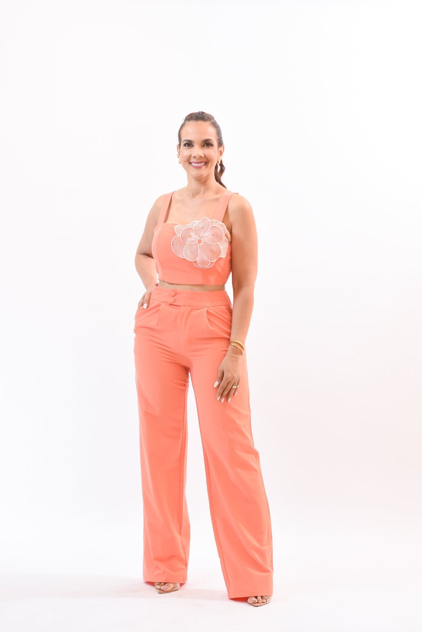 You Are Pretty Pant Set Orange - Bonitafashionrd