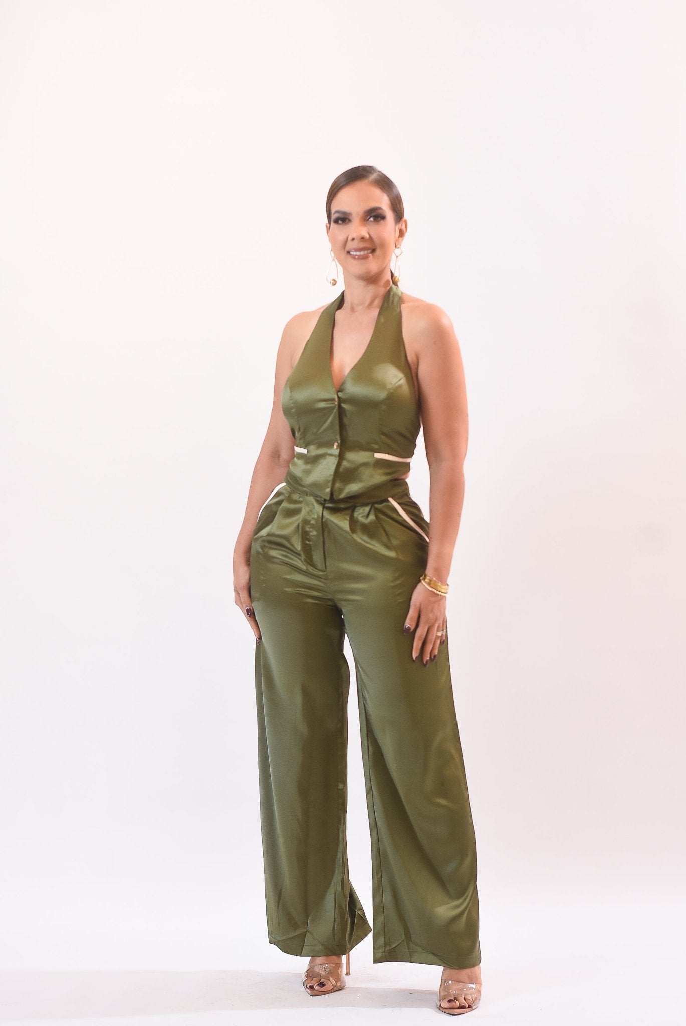 My Amazing Vest Pant Set Green - Bonitafashionrd