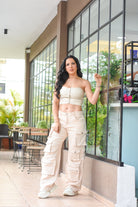 Got The Look Cargo Pants Beige - Bonitafashionrd