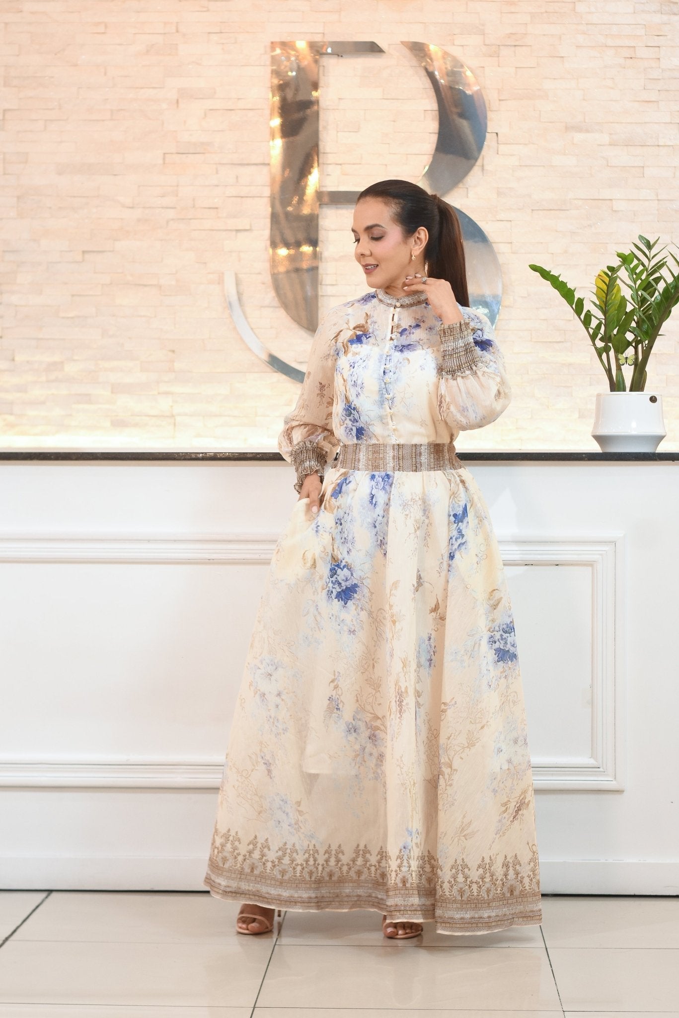 Beautiful floral long skirt set - Bonitafashionrd Set
