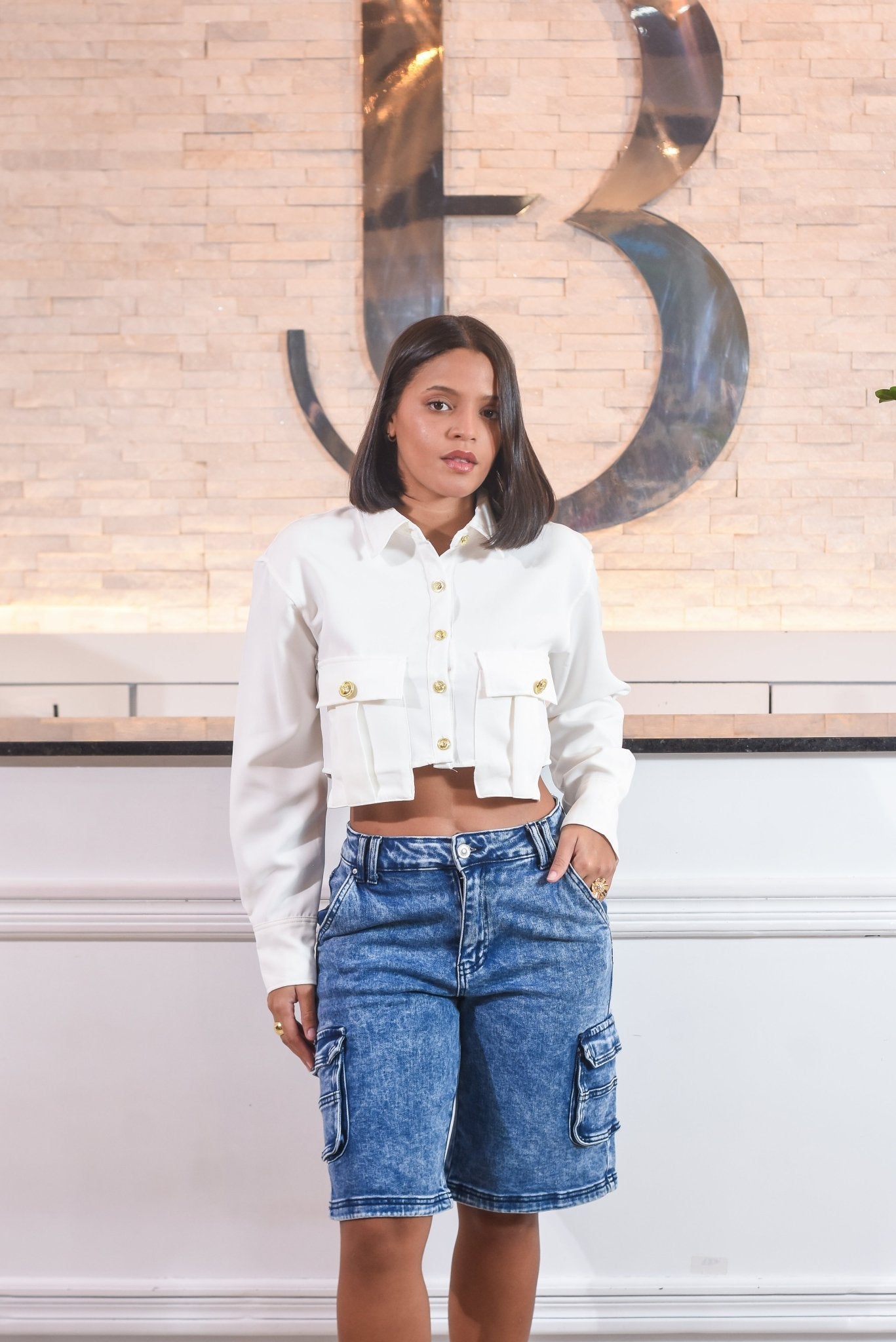 The Perfect Time Cargo Crop Top - Bonitafashionrd