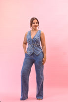 Just My Pretty Denim Pant Set - Bonitafashionrd