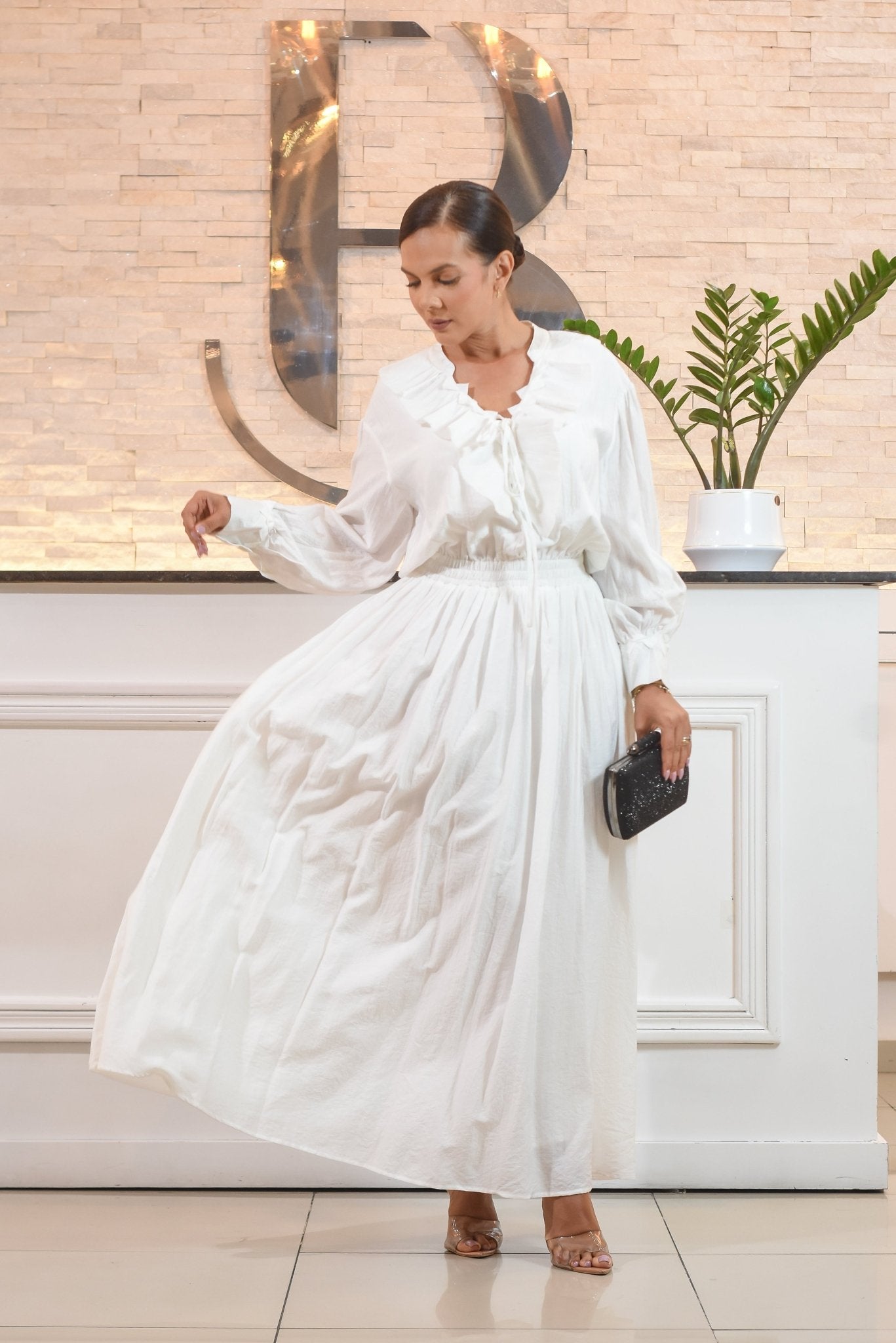 Special Maxi Dress White - Bonitafashionrd