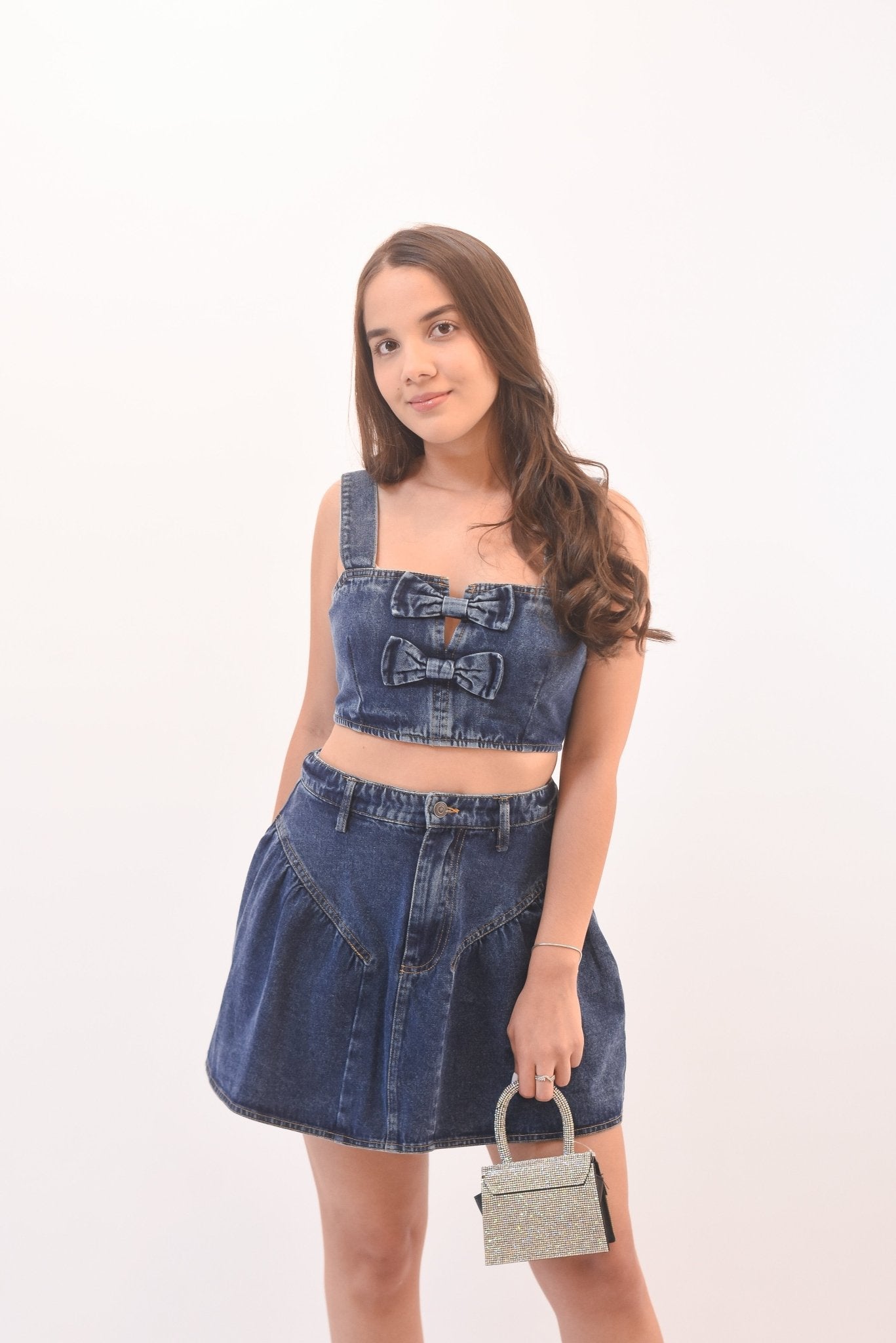 Irresistible Denim Skirt Set - Bonitafashionrd