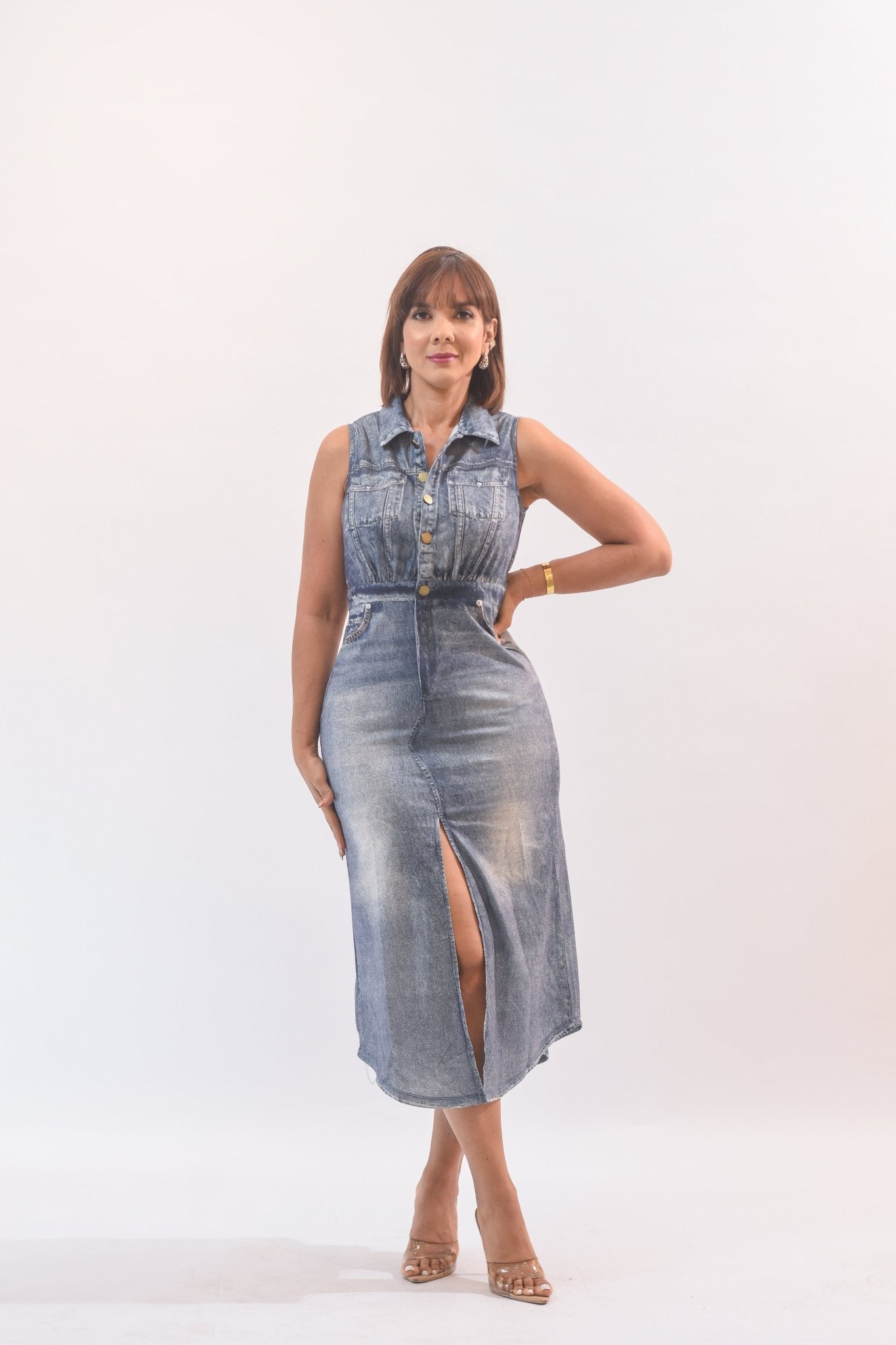 The Most Beautiful Thing Denim Dress - Bonitafashionrd