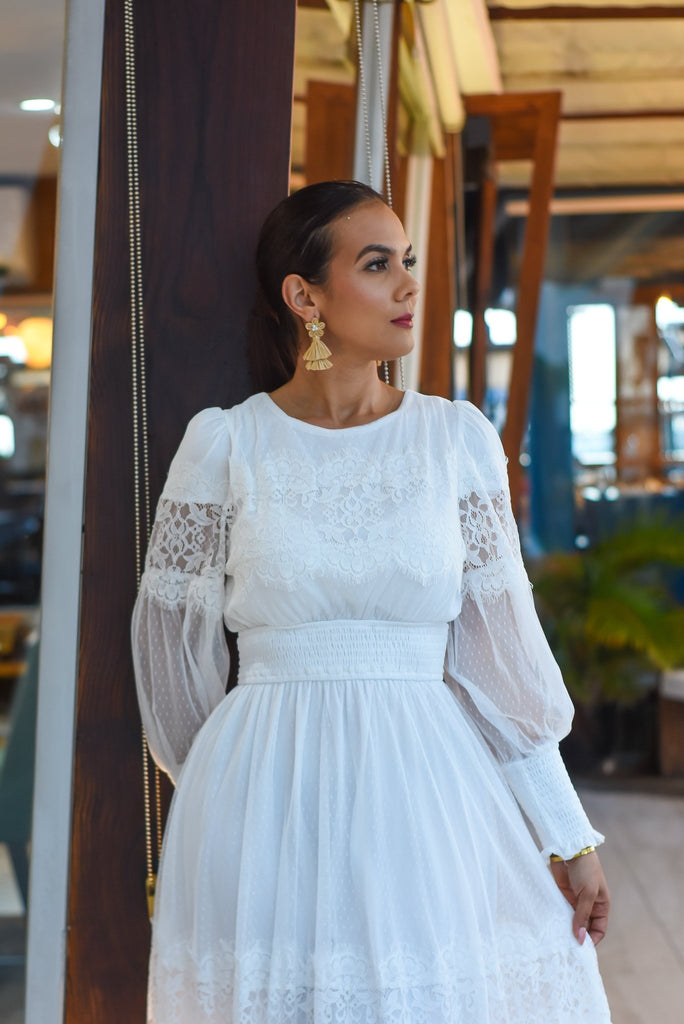Sophisticated Maxi Dress White - Bonitafashionrd