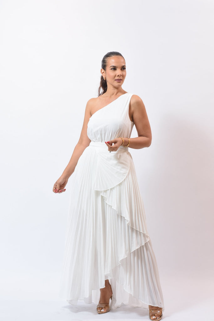Elegant Maxi Dress White - Bonitafashionrd