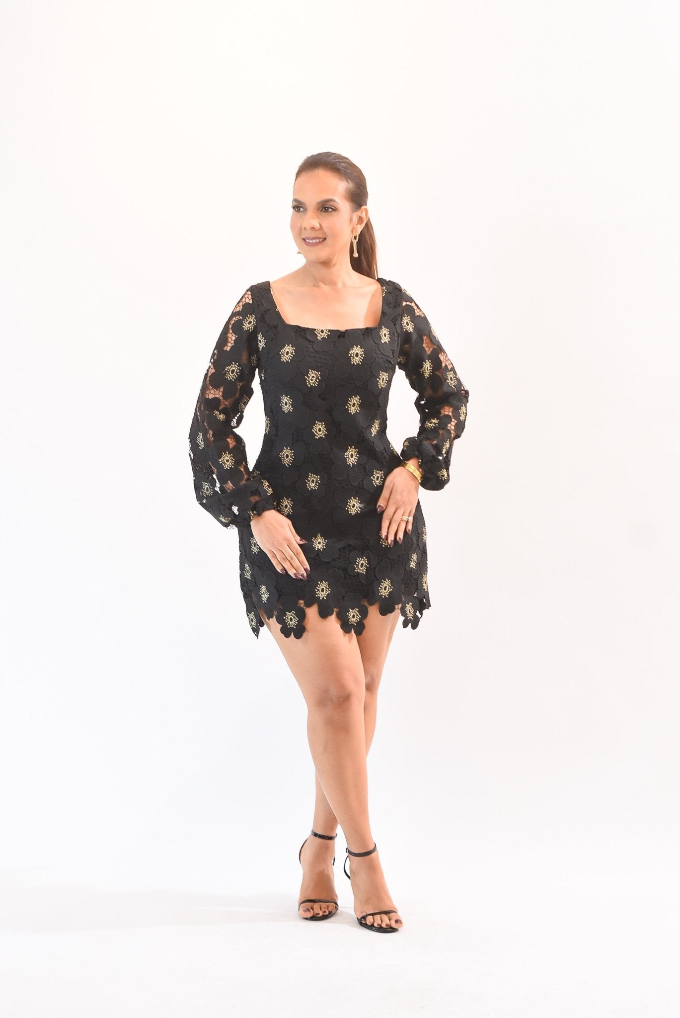 Get This Flower Dress Black - Bonitafashionrd