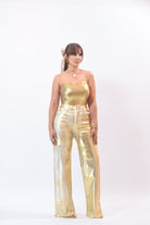 My Pretty Metalic Pant Gold - Bonitafashionrd