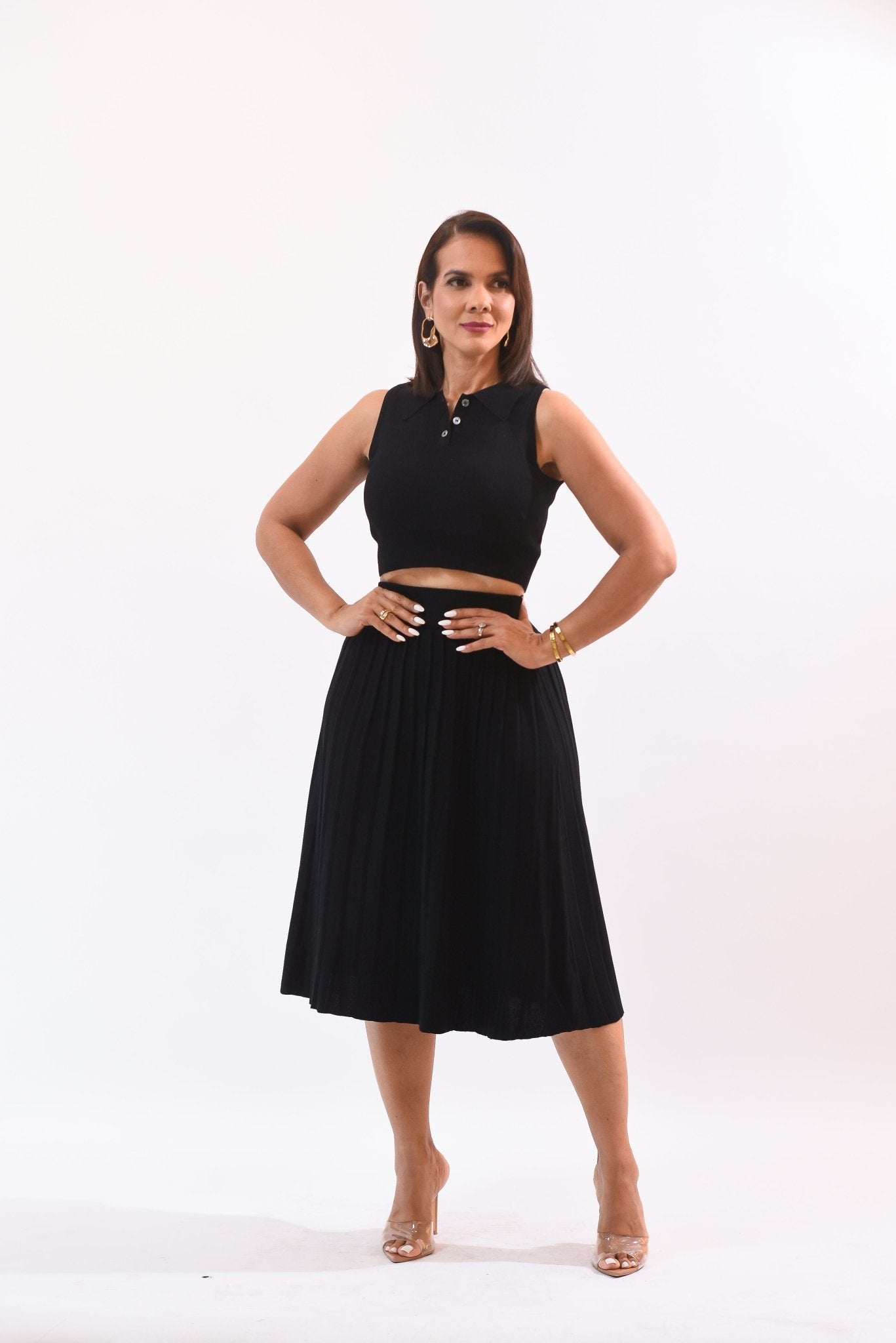 The Cutest Skirt Set Black - Bonitafashionrd