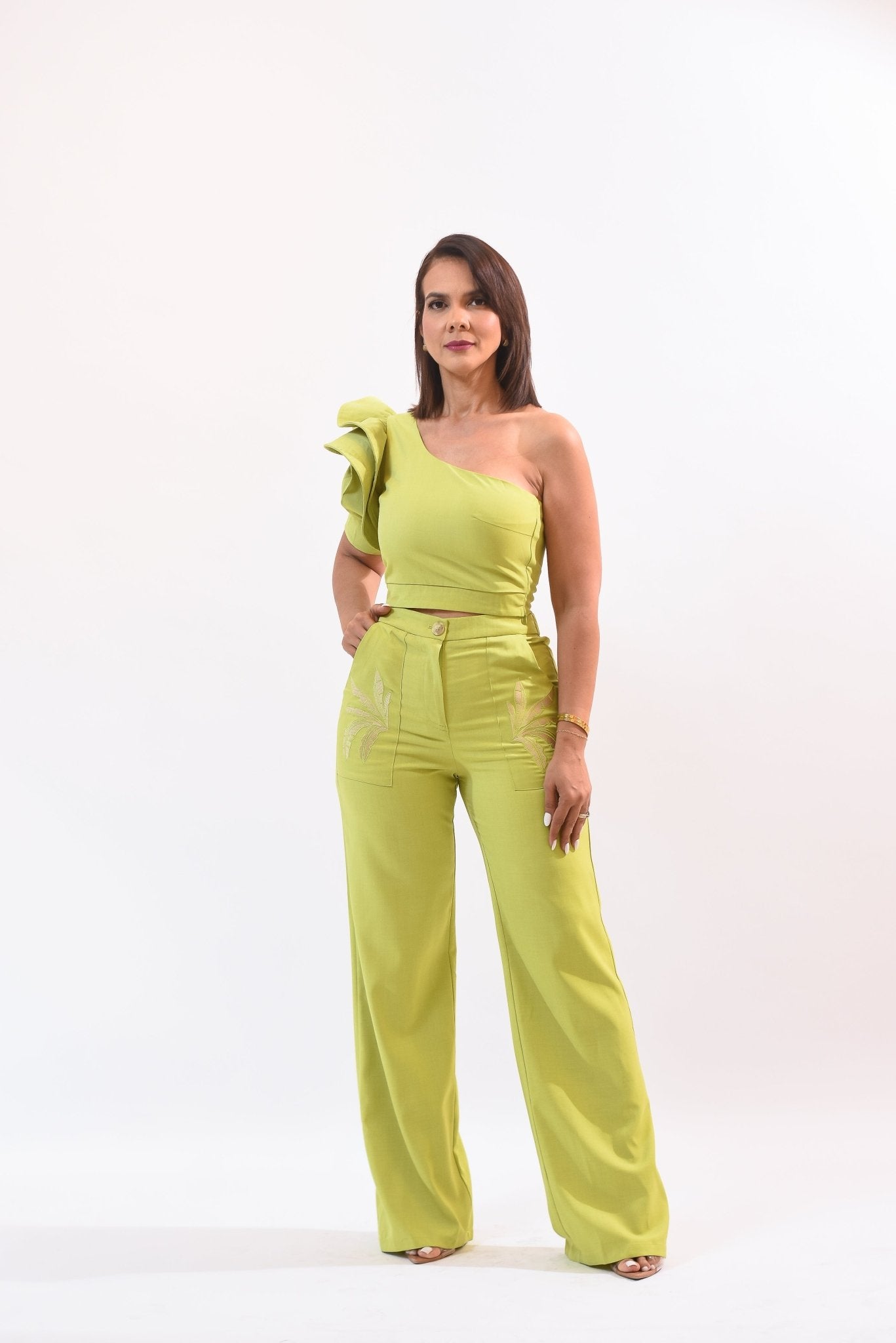 Perfectly Cute Crop Pant Set Green - Bonitafashionrd