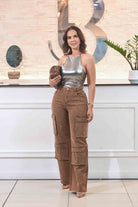 Time To Get Look Brillo Cargo Jeans Pants - Bonitafashionrd