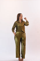 The Stunning Metallic Pant Set - Bonitafashionrd