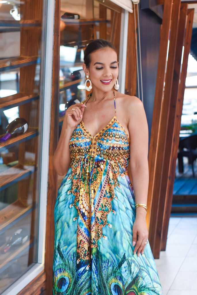 Stunning Peacock Dress - Bonitafashionrd