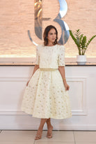 Lovely flower brocade skirt set - Bonitafashionrd Set