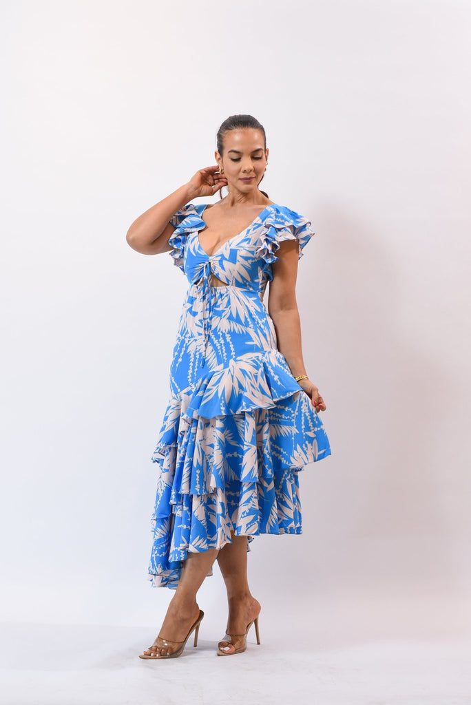 The Primaveral Dress Blue - Bonitafashionrd