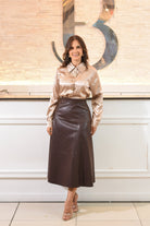 The Golden Holiday Silk Blouse - Bonitafashionrd