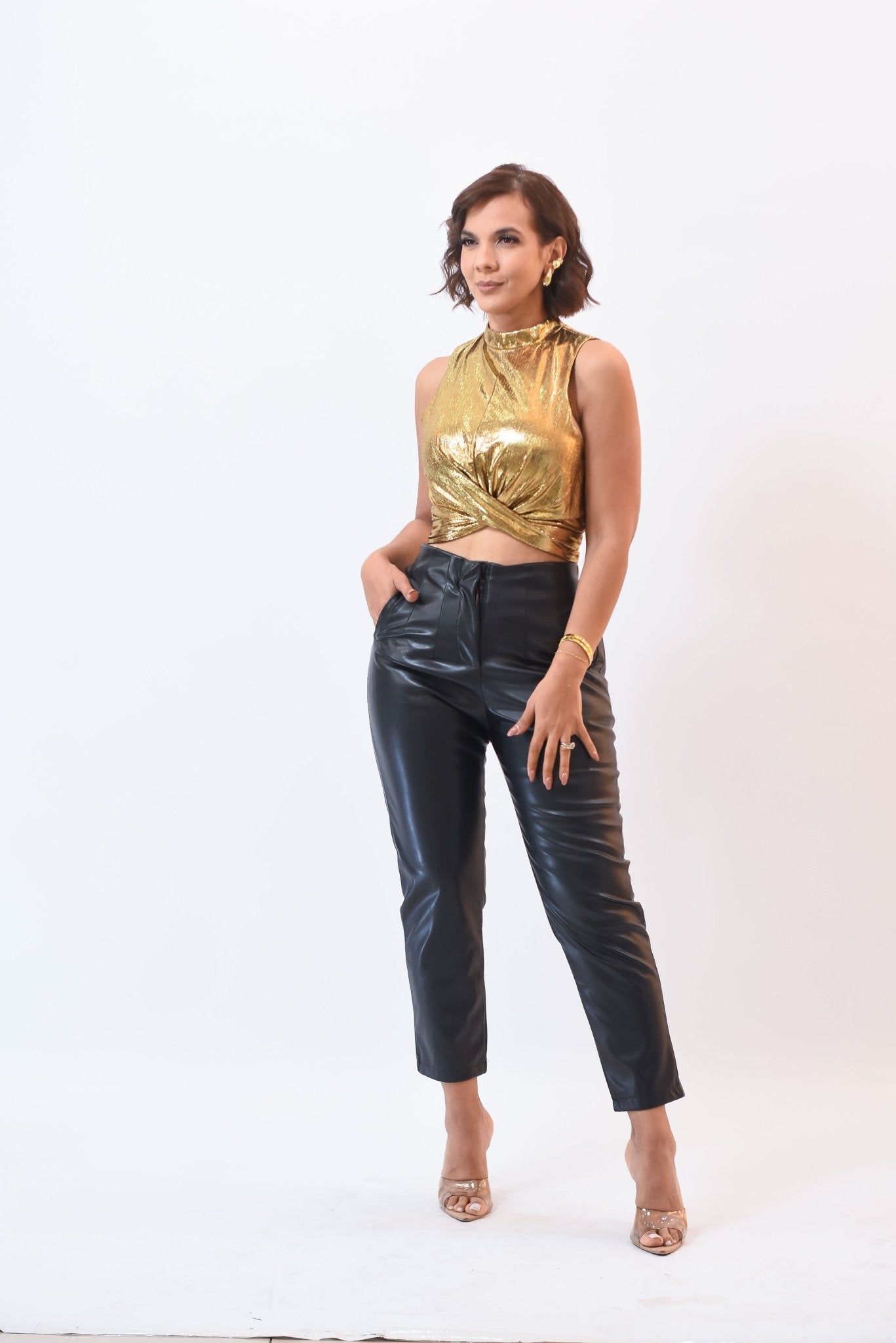 Steal You Attention Leather Pant - Bonitafashionrd