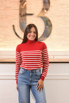 The Golden Holiday Striped Sweater - Bonitafashionrd