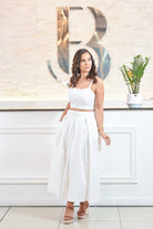 Casual crop and skirt set - Bonitafashionrd Set
