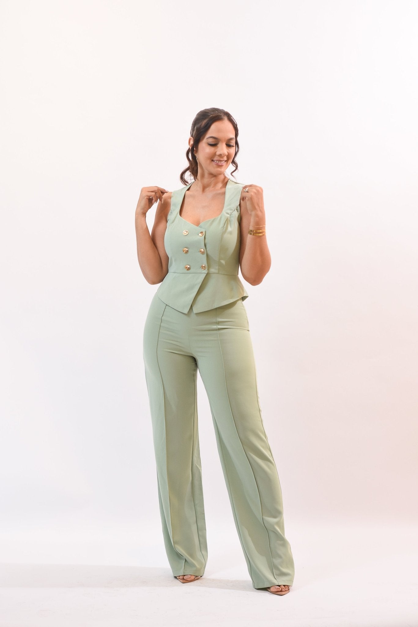 My Biggest Pant Set Hunter Green - Bonitafashionrd