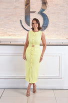 Totally Cute Isa Midi Dress Detail Button