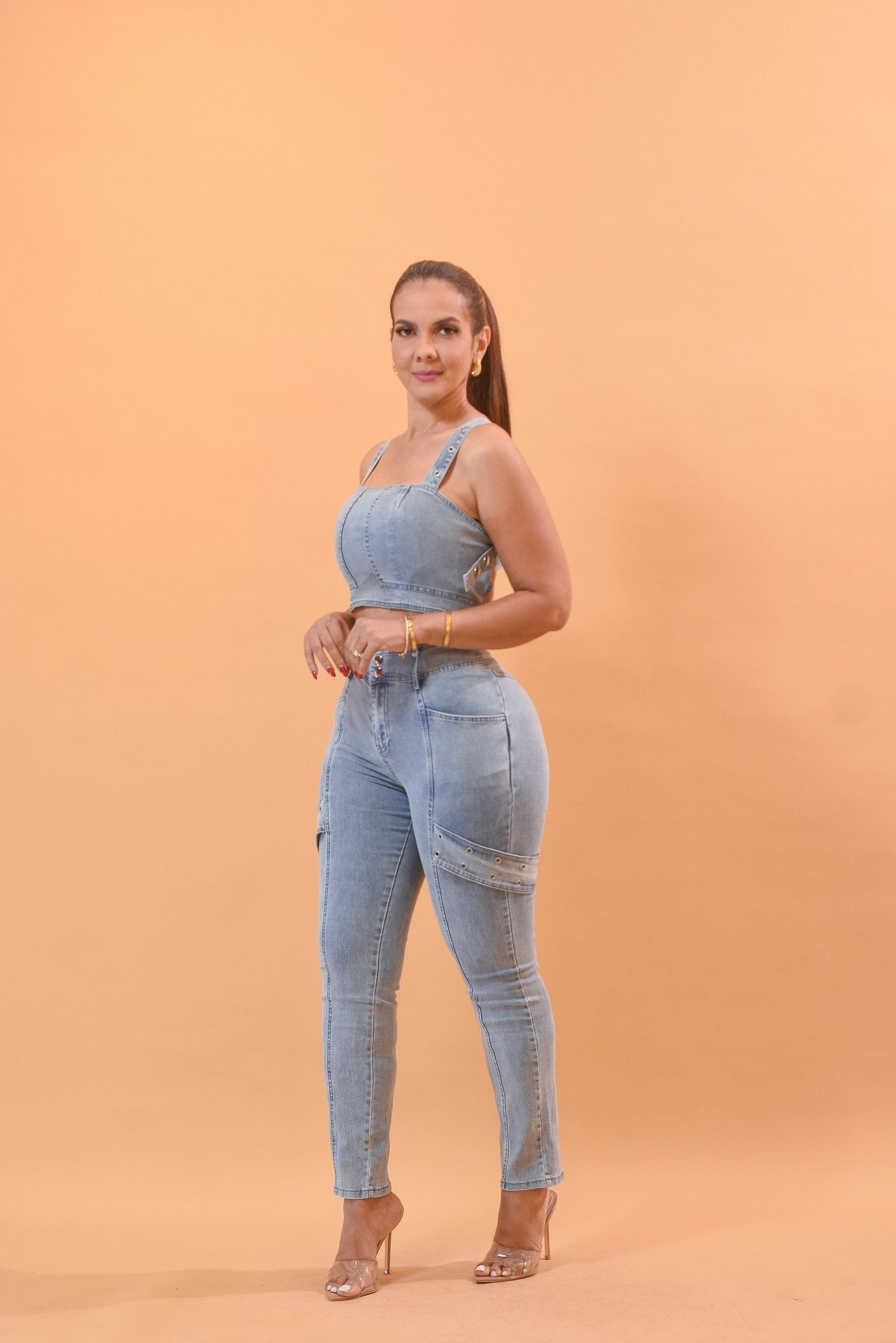 Fresh Denim Pant Set - Bonitafashionrd