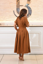 The Golden Holiday Midi Dress - Bonitafashionrd