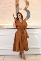 The Golden Holiday Midi Dress - Bonitafashionrd