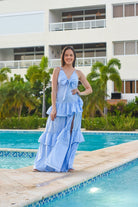 Beauty Maxi Dress Blue - Bonitafashionrd