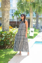 Fascinating Maxi Dress Black And White - Bonitafashionrd