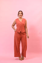 Just Comfortable Vest Pant Set - Bonitafashionrd