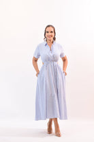 My Biggest Midi Dress Stripes Blue - Bonitafashionrd