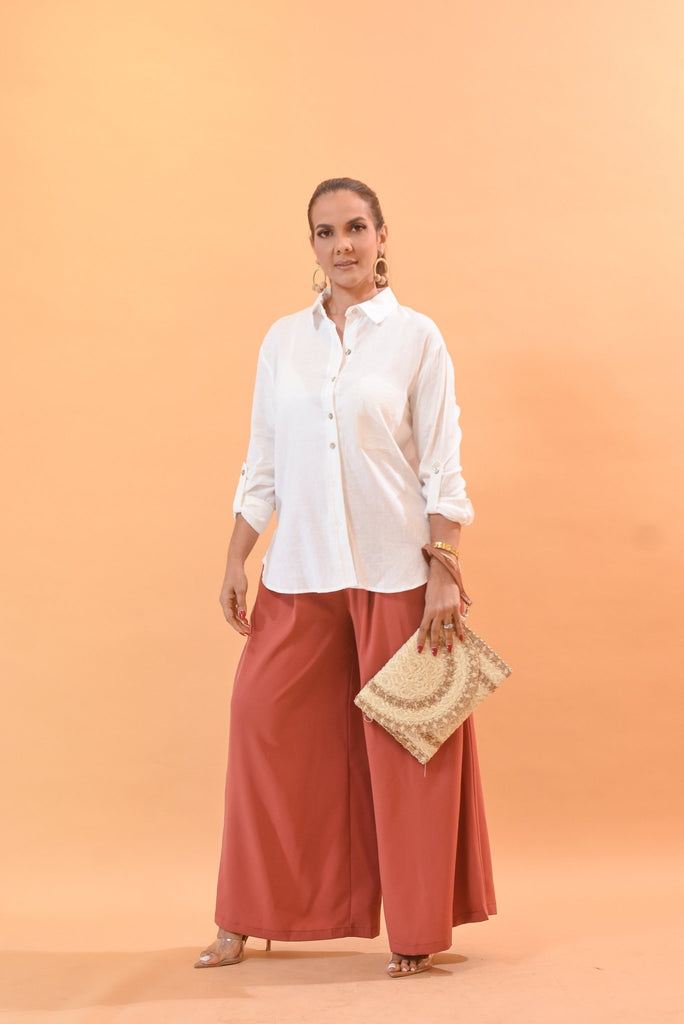 Basic Shirt White - Bonitafashionrd