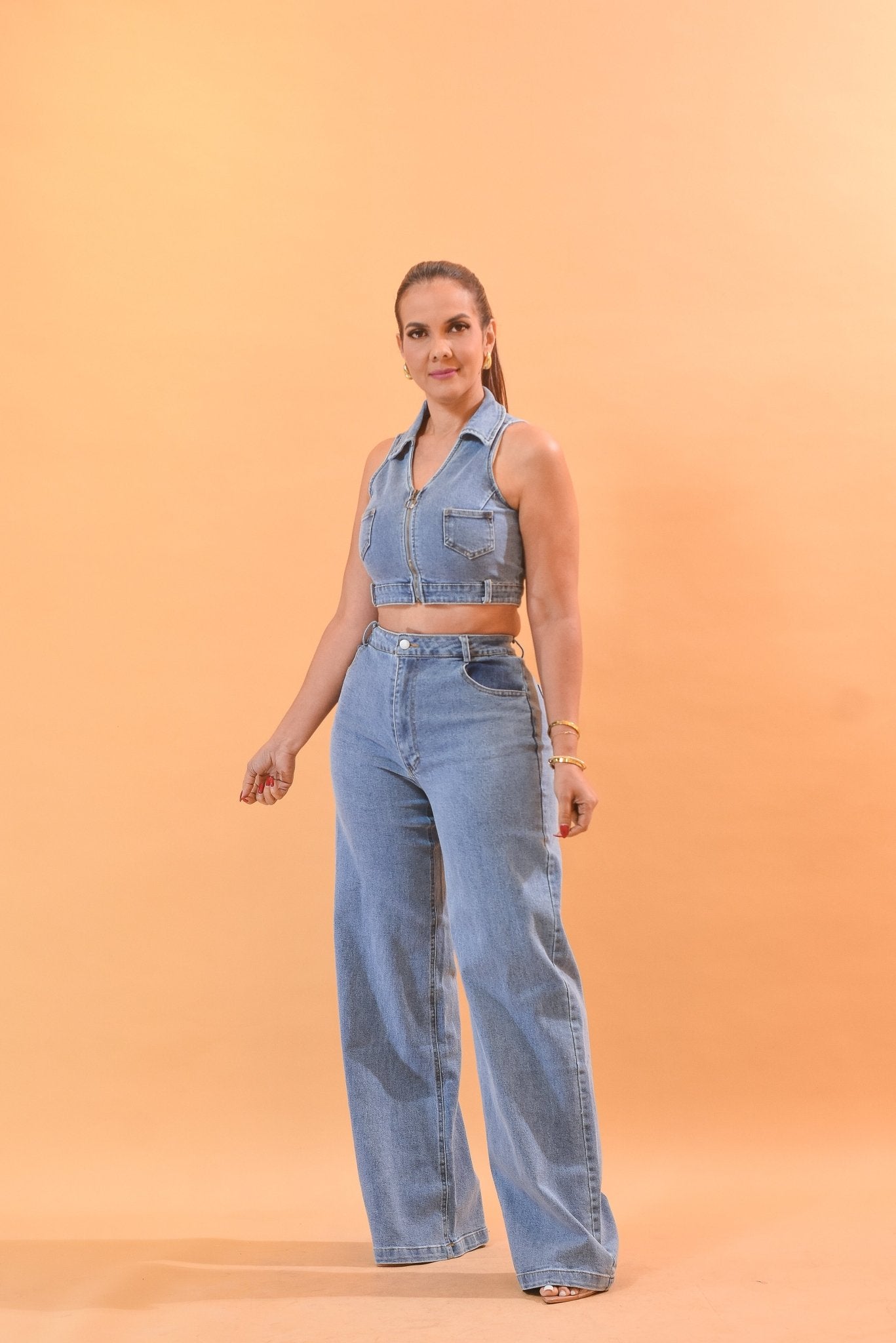 My Stunning Denim Pant Set - Bonitafashionrd