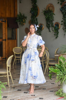 Special dress floral blue - Bonitafashionrd Dress