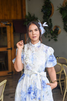Special dress floral blue - Bonitafashionrd Dress