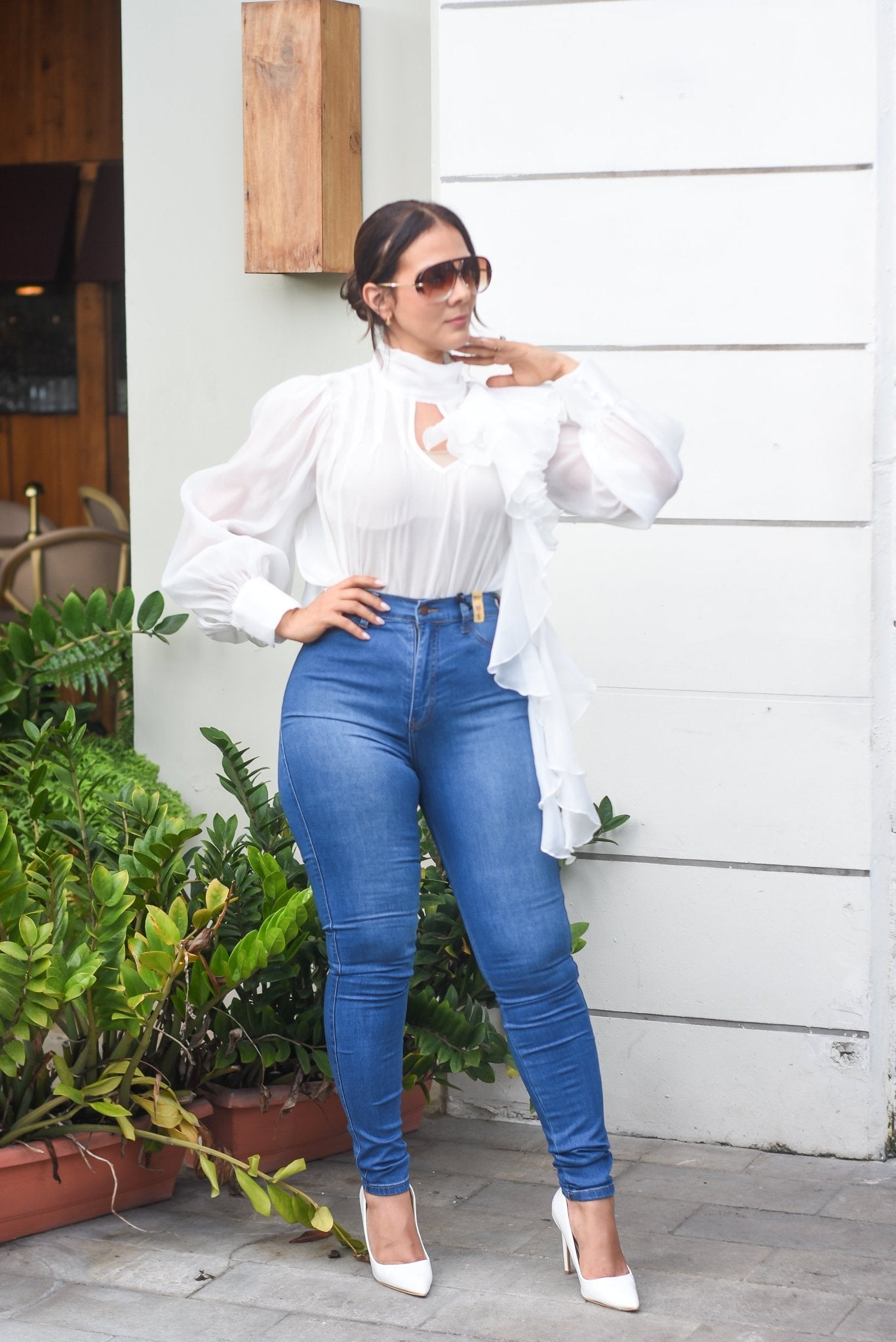 Charming organza blouse - Bonitafashionrd Blouse