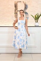 Flirty blue floral dress - Bonitafashionrd Dress