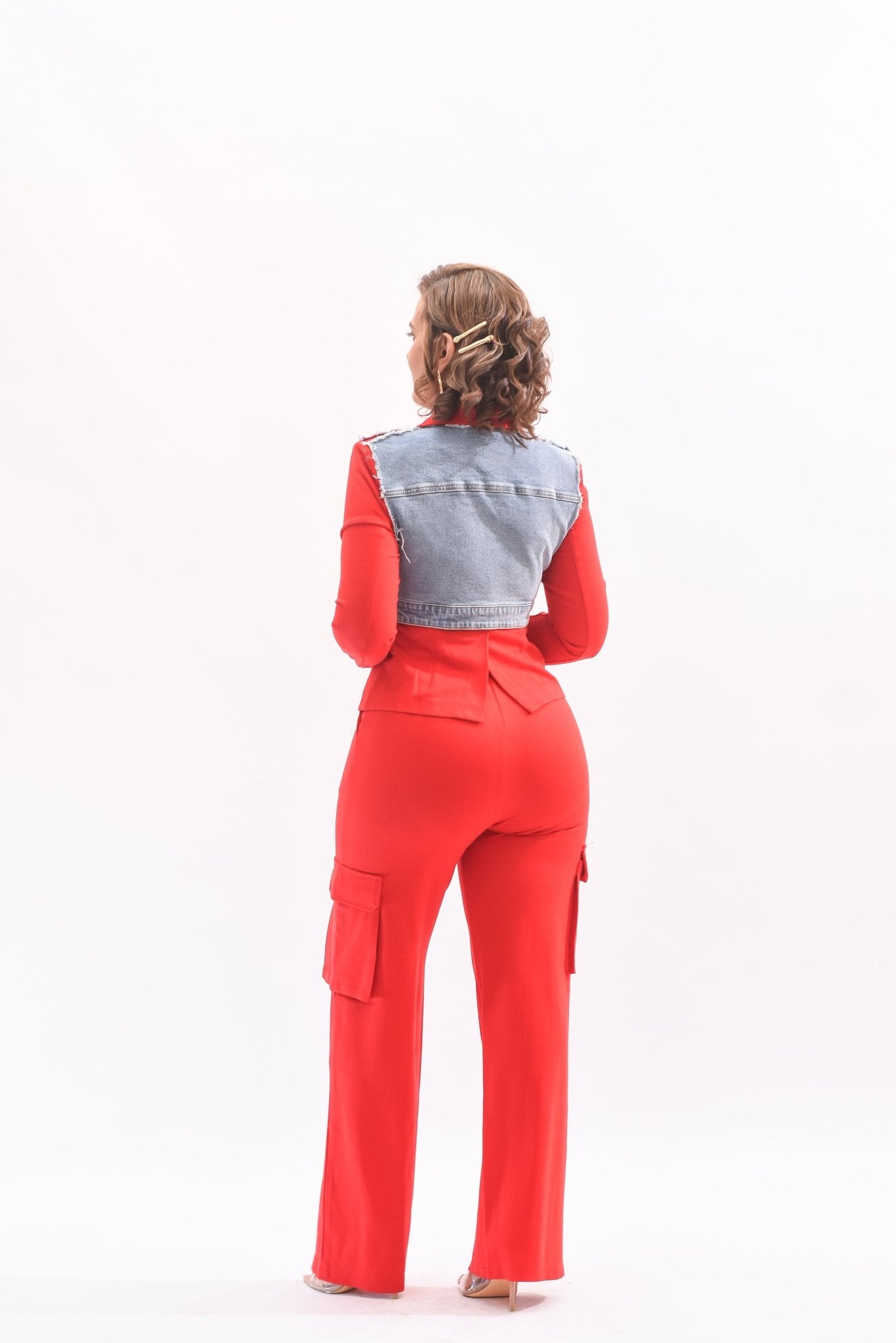 Just Beauty Pant Set Red - Bonitafashionrd