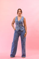 Just My Pretty Denim Pant Set - Bonitafashionrd