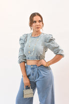 My Fashion Denim Crop Top - Bonitafashionrd