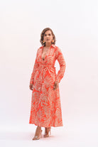 Sensational Dress Palms Orange - Bonitafashionrd