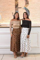 The Golden Holiday Polkdot Skirt Midi - Bonitafashionrd