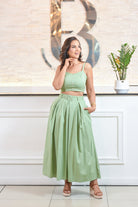 Casual crop and skirt set - Bonitafashionrd Set